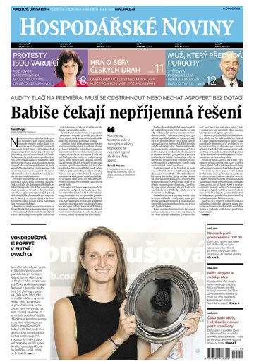 Obálka e-magazínu Hospodářské noviny 110 - 10.6.2019