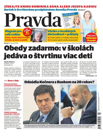 Obálka e-magazínu Pravda 13. 2. 2020