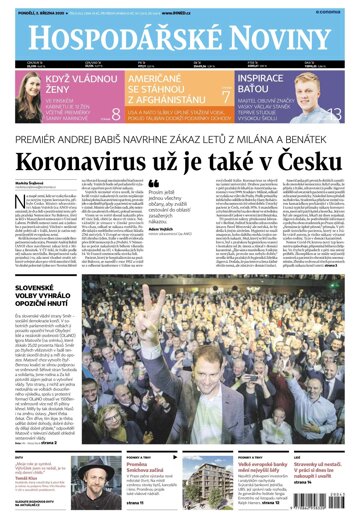 Obálka e-magazínu Hospodářské noviny 043 - 2.3.2020