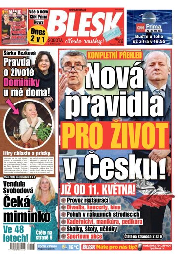 Obálka e-magazínu Blesk 2.5.2020