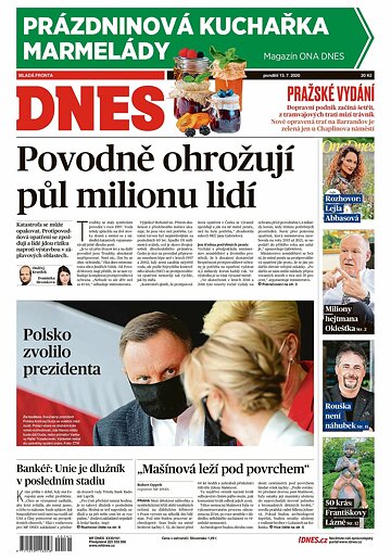 Obálka e-magazínu MF Dnes 13.7.2020