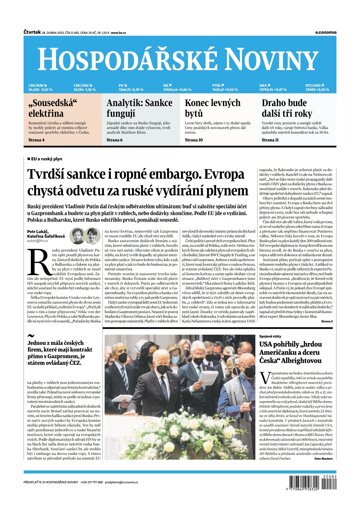 Obálka e-magazínu Hospodářské noviny 082 - 28.4.2022