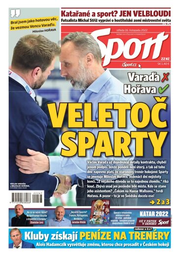 Obálka e-magazínu Sport 16.11.2022
