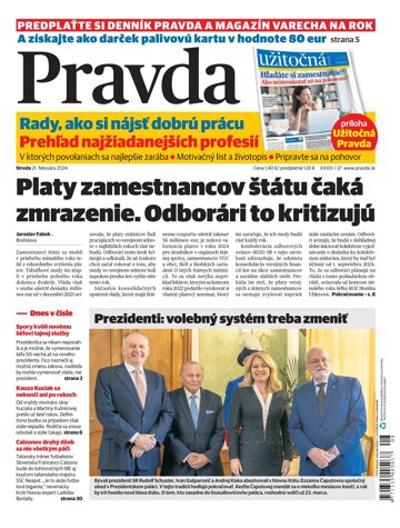 Obálka e-magazínu Pravda 21. 2. 2024