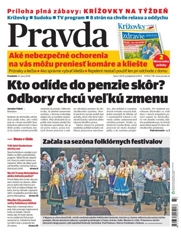 Obálka e-magazínu Pravda 22. 6. 2026