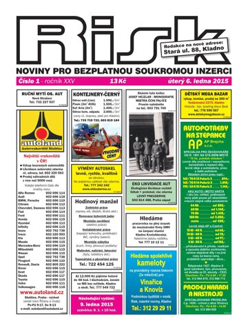 Obálka e-magazínu Risk 1/2015