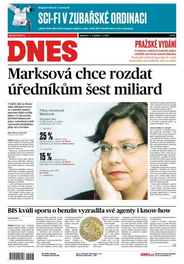 Obálka e-magazínu MF Dnes 31.1.2015
