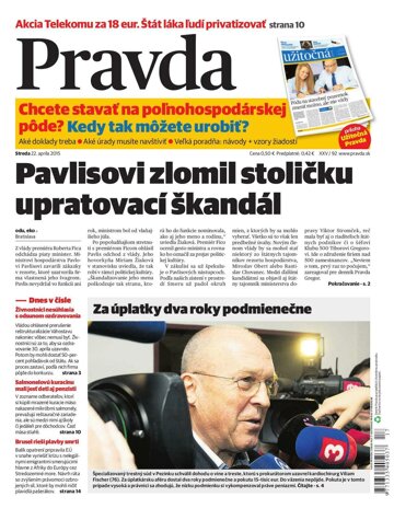 Obálka e-magazínu Pravda 22.4.2015