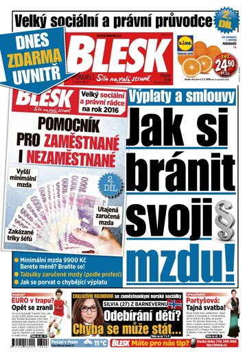 Obálka e-magazínu Blesk 1.2.2016