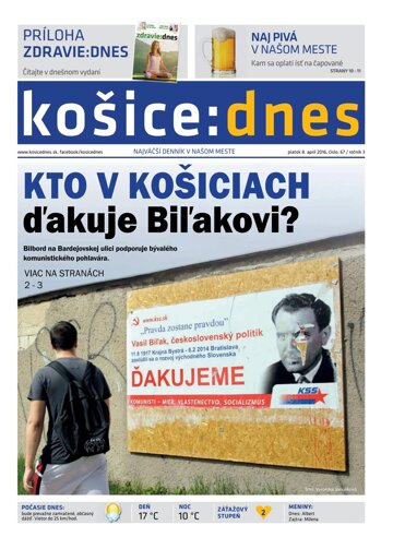 Obálka e-magazínu košice:dnes 8.4.2016