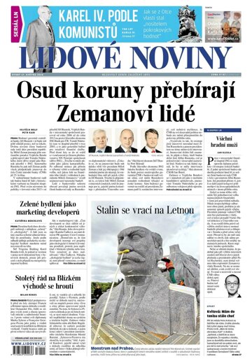 Obálka e-magazínu Lidové noviny 17.5.2016