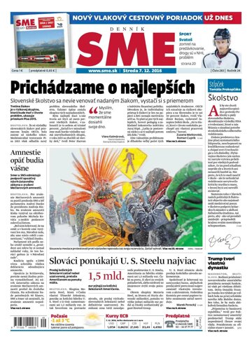 Obálka e-magazínu SME 7.12.2016