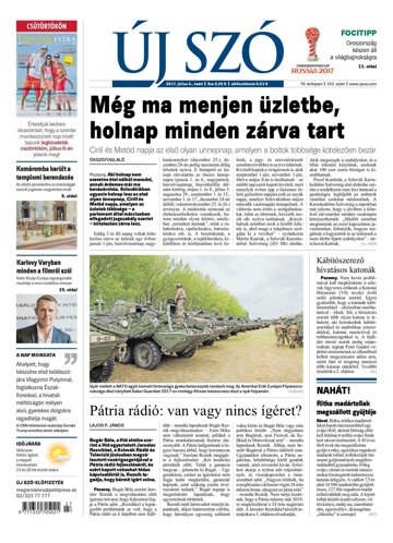 Obálka e-magazínu Új Szó 4.7.2017