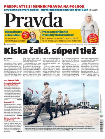 Obálka e-magazínu Pravda 5. 4. 2018
