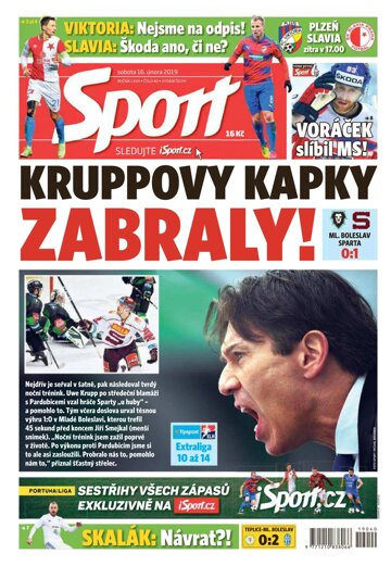 Obálka e-magazínu Sport 16.2.2019