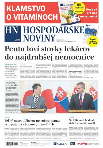 Obálka e-magazínu Hospodárske noviny 26.04.2019