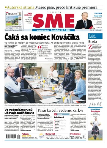 Obálka e-magazínu SME 20.7.2020