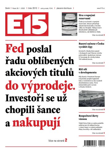 Obálka e-magazínu E15 28.1.2022