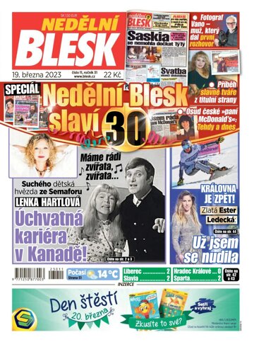 Obálka e-magazínu Nedělní Blesk 19.3.2023