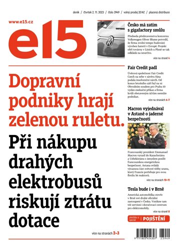 Obálka e-magazínu E15 2.11.2023