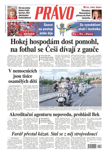 Obálka e-magazínu Deník Právo 24.6.2024