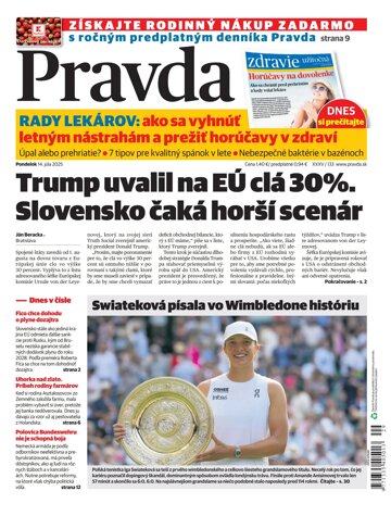 Obálka e-magazínu Pravda 14. 7. 2025
