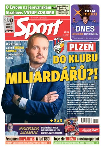 Obálka e-magazínu Sport 14.8.2025
