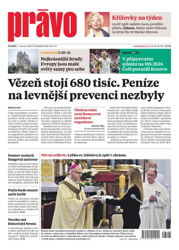 Obálka e-magazínu Deník Právo 1.6.2026