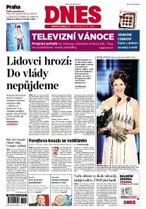 Obálka e-magazínu MF Dnes 19.12.2013