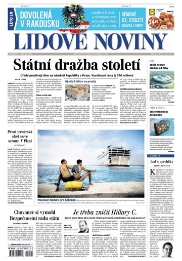 Obálka e-magazínu Lidové noviny 17.8.2015