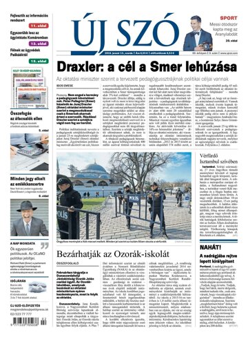 Obálka e-magazínu Új Szó 13.1.2016