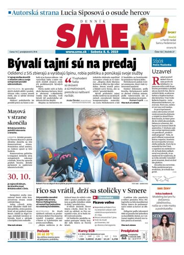 Obálka e-magazínu SME 8.6.2019