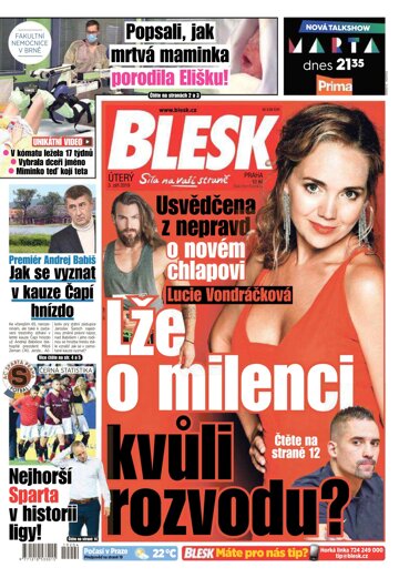 Obálka e-magazínu Blesk 3.9.2019