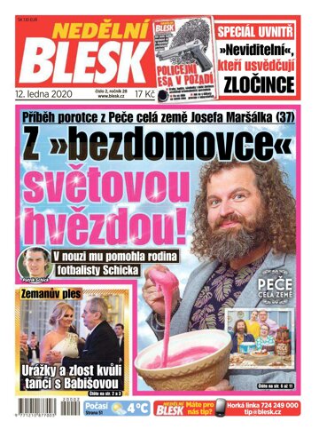 Obálka e-magazínu Nedělní Blesk 12.1.2020