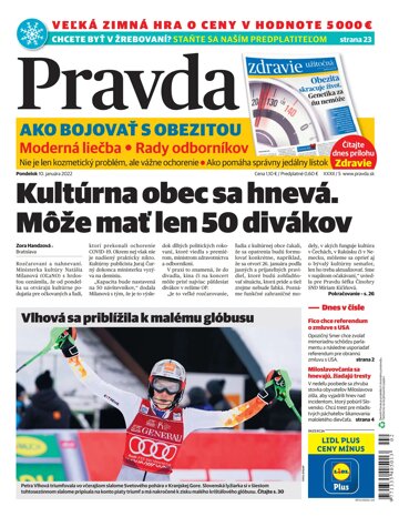 Obálka e-magazínu Pravda Dennik 10. 1. 2021