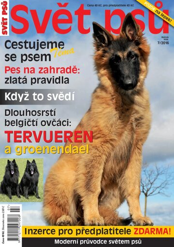 Obálka e-magazínu Svět psů 7/2016