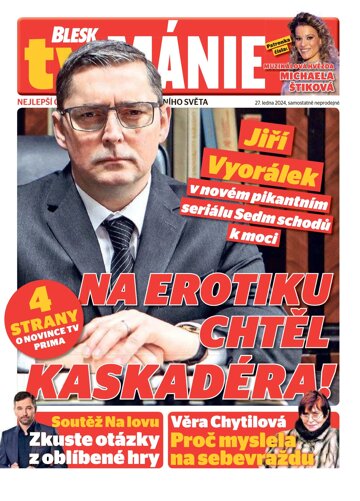 Obálka e-magazínu Blesk Tv manie 27.1.2024