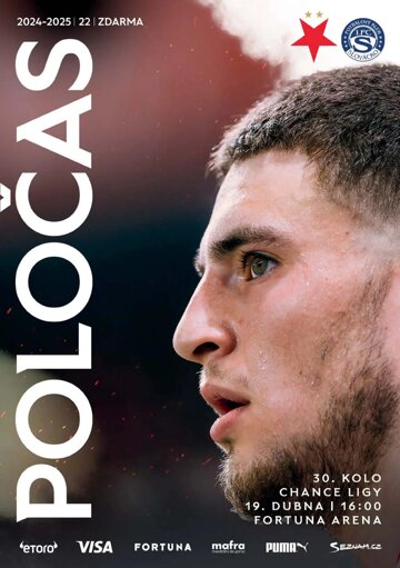 Obálka e-magazínu Poločas 25/2024č.22 Slavia – Slovácko