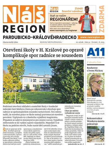 Obálka e-magazínu Náš Region - Pardubicko/Královéhradecko 32/2025