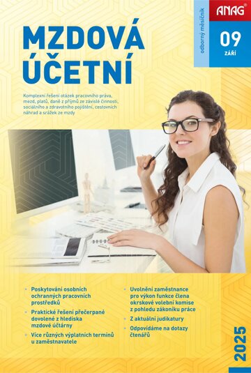 Obálka e-magazínu Mzdová účetní 2025 9/25