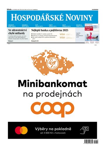 Obálka e-magazínu Hospodářské noviny 220 - 12.11.2025