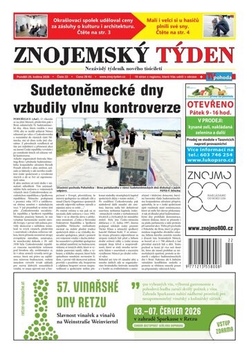 Obálka e-magazínu Znojemský týden 22/2026