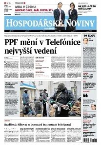 Obálka e-magazínu Hospodářské noviny 073 - 14.4.2014