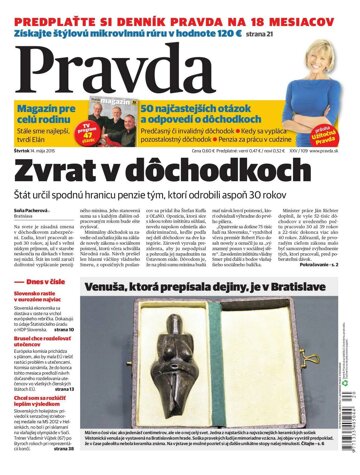 Obálka e-magazínu Pravda 14. 5. 2015