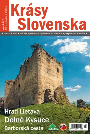 Obálka e-magazínu Krásy Slovenska 7-8/2015