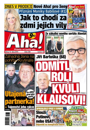 Obálka e-magazínu AHA! 13.10.2015