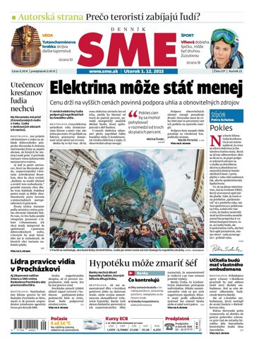 Obálka e-magazínu SME 1.12.2015