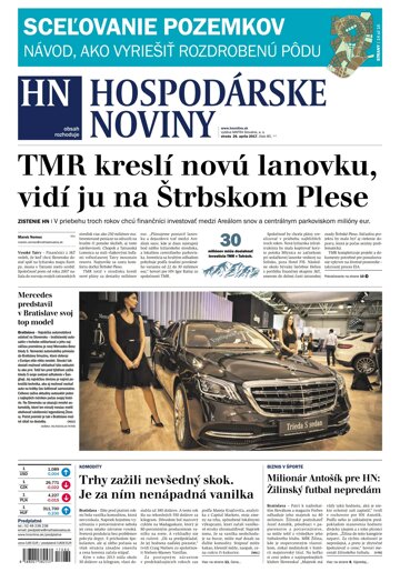 Obálka e-magazínu Hospodárske noviny 26.04.2017
