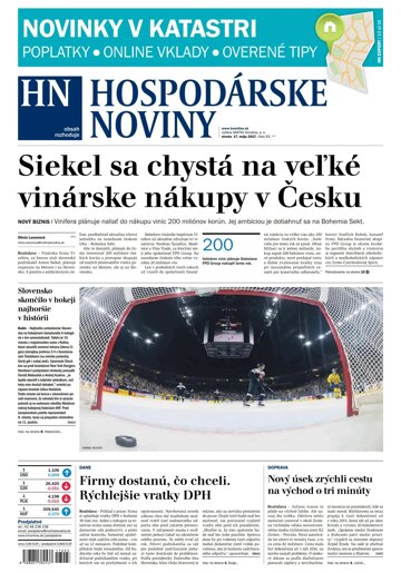 Obálka e-magazínu Hospodárske noviny 17.05.2017