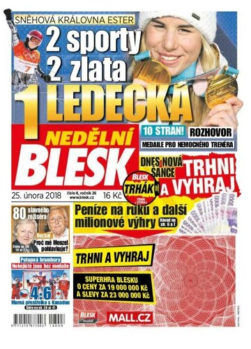 Obálka e-magazínu Nedělní Blesk 25.2.2018